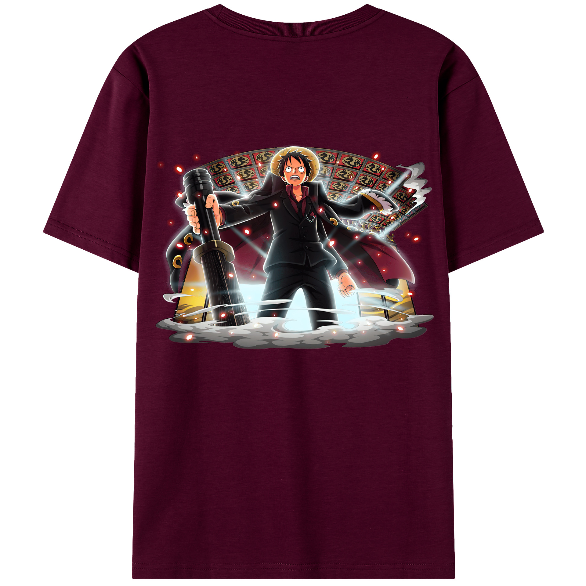 （画像用） ワンピース モンキー・D・ルフィ ONE PIECE Monkey D. Luffy レディース半袖Tシャツ(バックプリント)